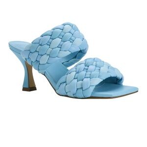 Marc Fisher Braided Light Blue Slide Heels